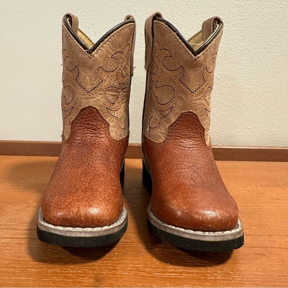 Smokey Mountain Youth Leather Cowboy Boots Size 5 - Picture 2 of 12